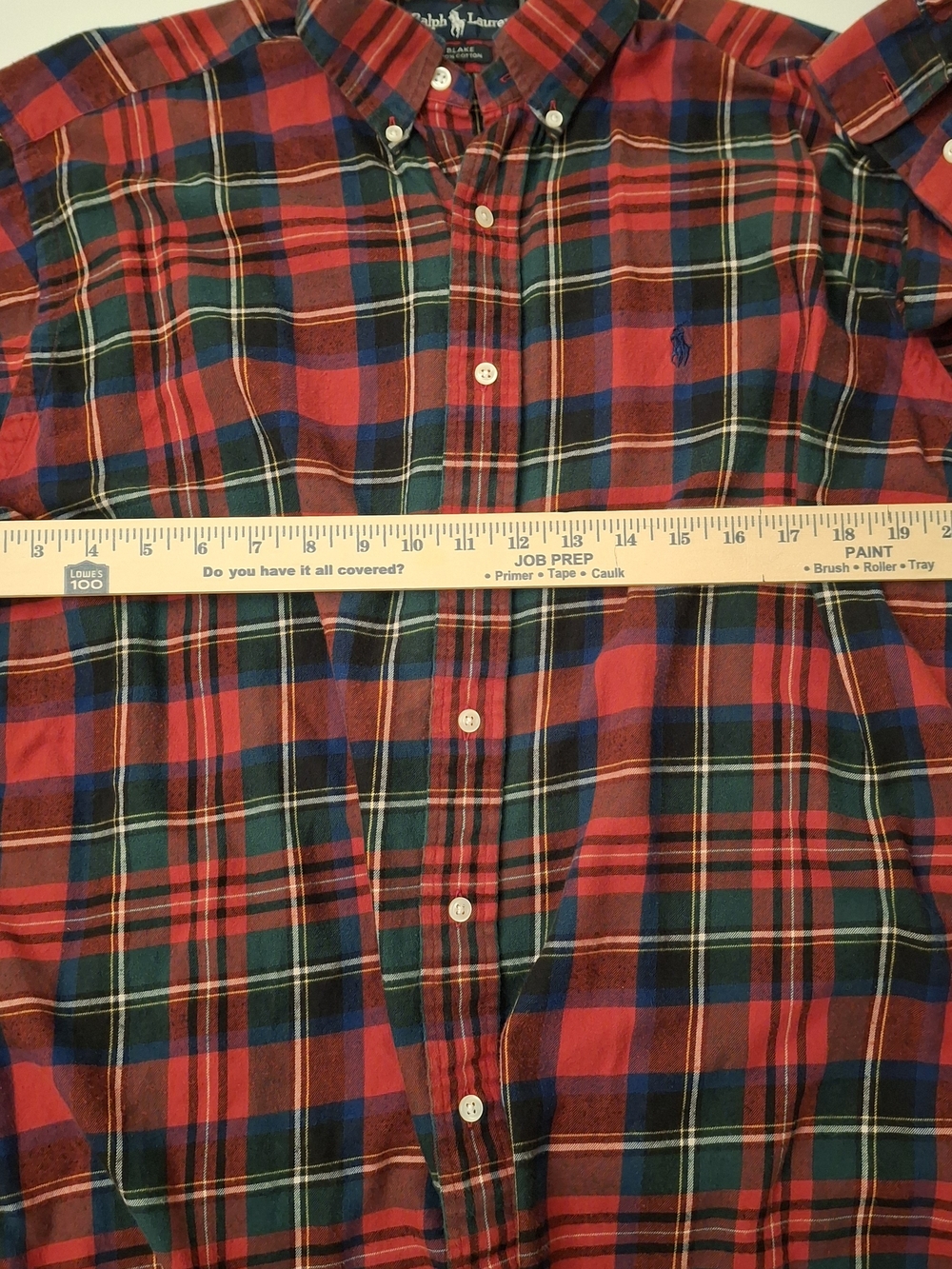 Ralph Lauren Blake Red Plaid Button-Down Shirt Mens Medium - Picture 5 of 7